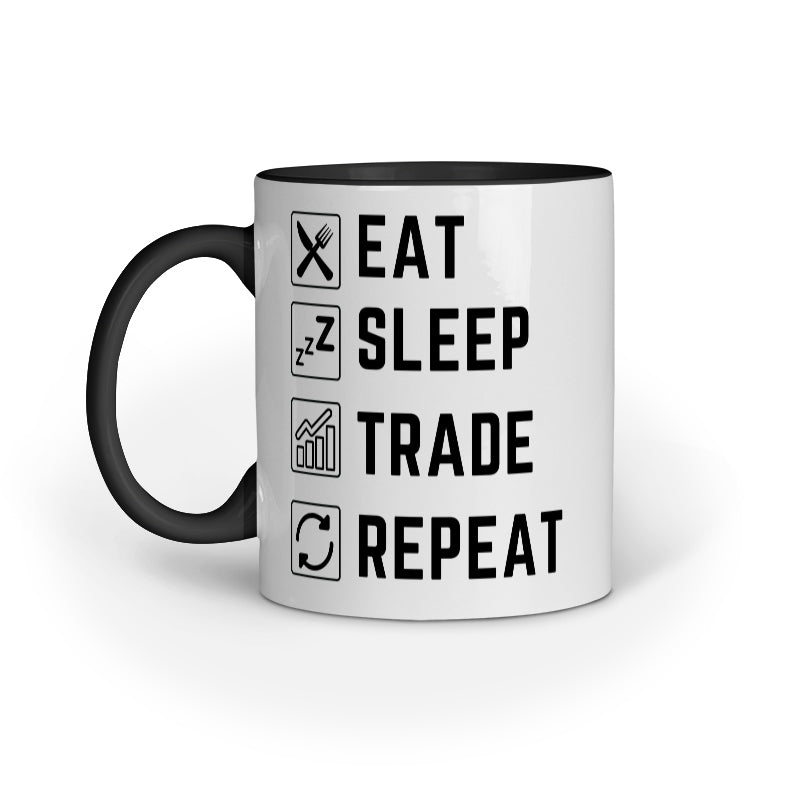 Eat Sleep Trade Repeat (Coffee Mug) - tickermart.com
